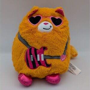 Misfittens Get Meowt Orange Cat Plush Heart Sunglasses Guitar Rocker